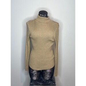 Turtle Neck Sparkle Long Sleeve Sweater Size Small